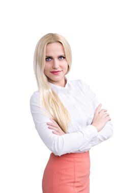 Ön seyir işkadını elleri ile geçti. Portre. İzole. İş kavramı.