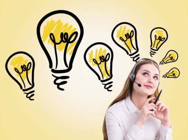 Çağrı Merkezi operatörü lightbulbs