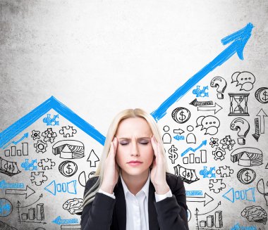 Araştırma kavramı mavi ok