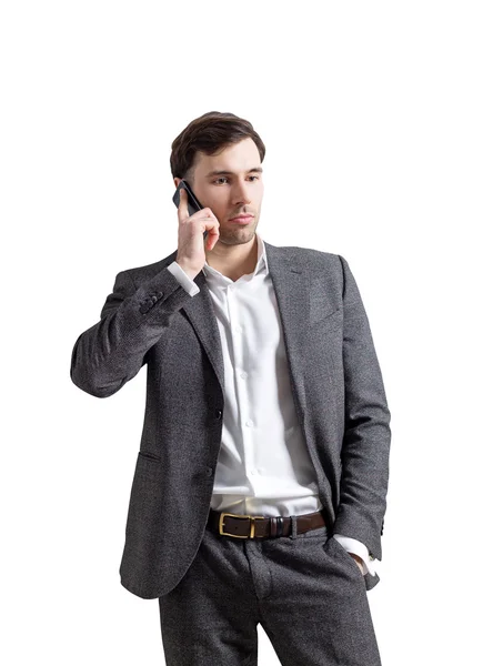 Homme avec téléphone portable — Photo