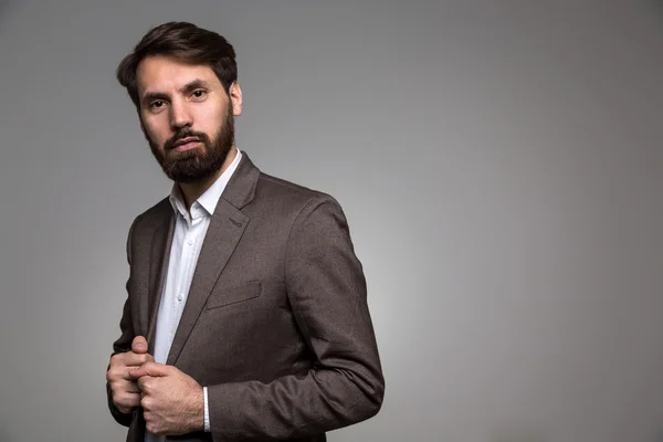 Bearded man in suit — Stock Photo, Image