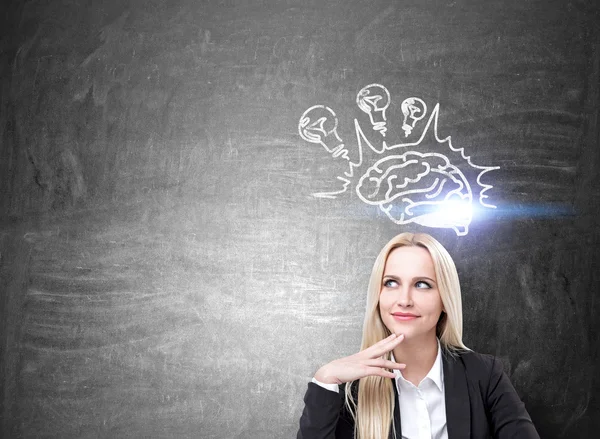 Concetto di brainstorming felice — Foto Stock