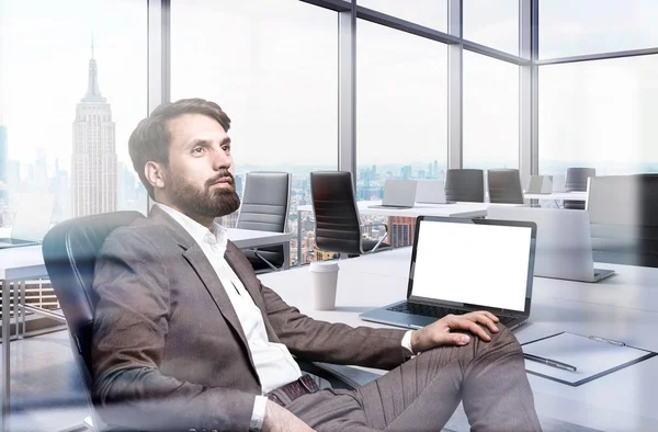 Office blank laptop — Stock Photo, Image