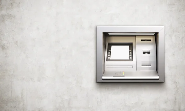 ATM maskin konkreta bakgrunden — Stockfoto