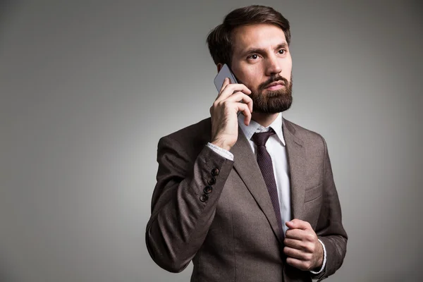 Uomo d'affari al telefono primo piano — Foto Stock