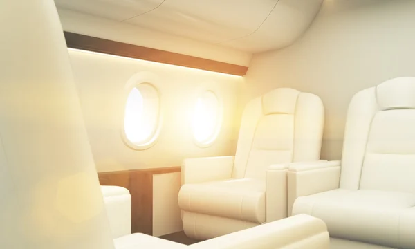 Assentos em tonificação de avião — Fotografia de Stock