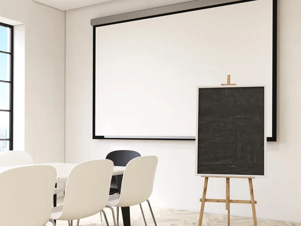 Blackboard and whiteboard — Stock Photo, Image