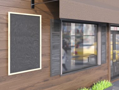 Kafe closeup boş tahta