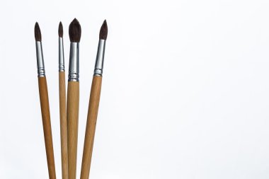 Beyaz izole küçük fırçalar