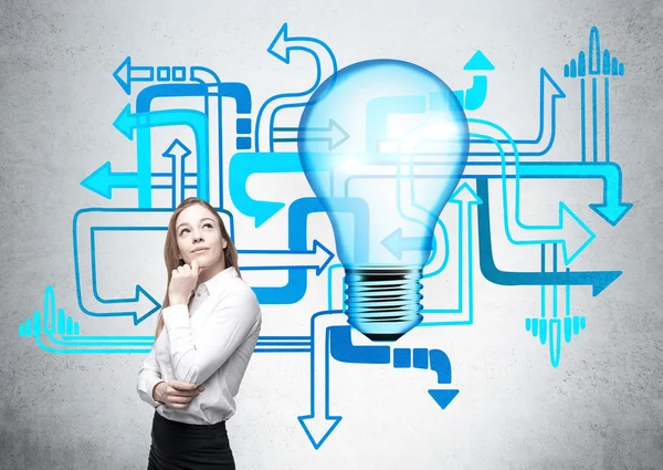 Farklı yönde işkadını ampul