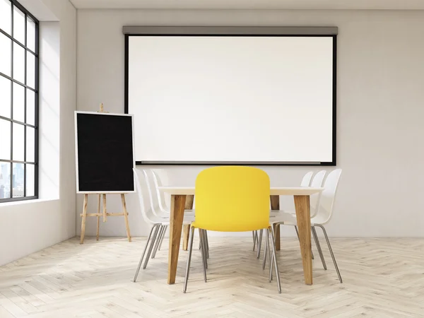 Interior design blank whiteboard — Stock Photo, Image