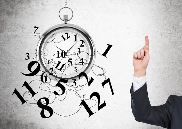 Time management finger up — Stock Photo, Image