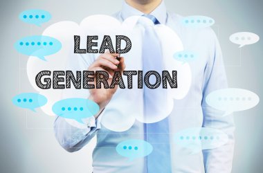 Lead generation concept businessman  clipart