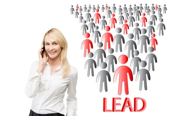 Lead generation people icons — Stock Photo, Image