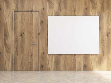 Boş beyaz tahta ile iç