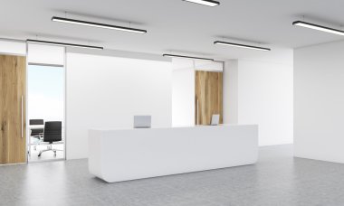 Resepsiyon iç tarafında stand