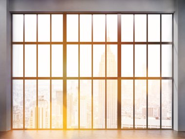 Ny manzaralı çerçeveli pencere