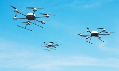 Quadrocopters gökyüzünde