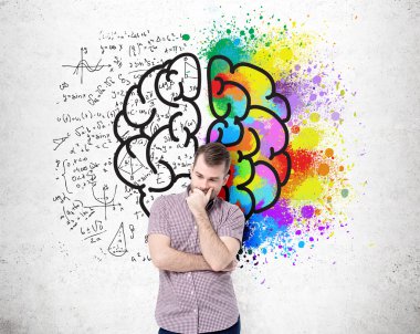 Duvar tarafında farklı beyin