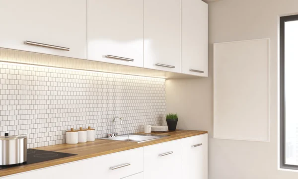 Kitchen interior with whiteboard — Stock Photo, Image