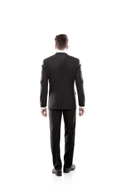 İzole iş adamı geri görüntülemek