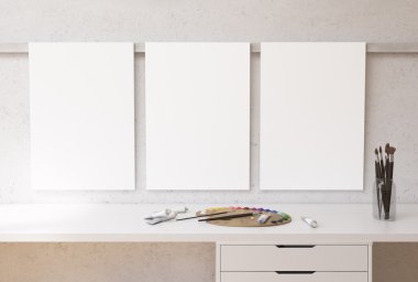 Masaüstü açık yukarıda üç afiş