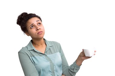 Confused black woman