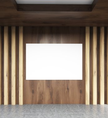 Odasında boş beyaz tahta