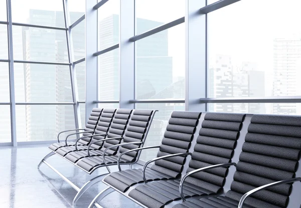 Airport terminal seats — Stock Photo, Image