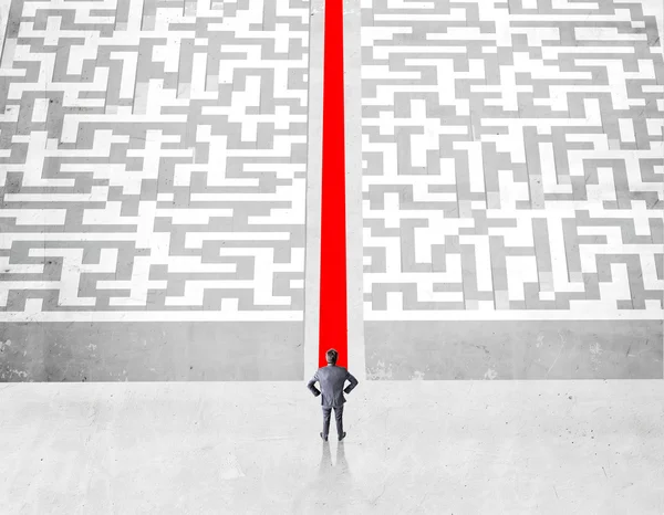 Success concept with red path — Stock Photo, Image