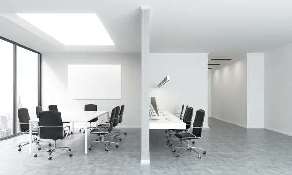Sala conferenze con lavagna bianca — Foto Stock