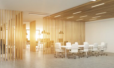 Tonlu ofis iç yan bakış açısı
