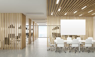 Beyaz tahta ile açık ofis