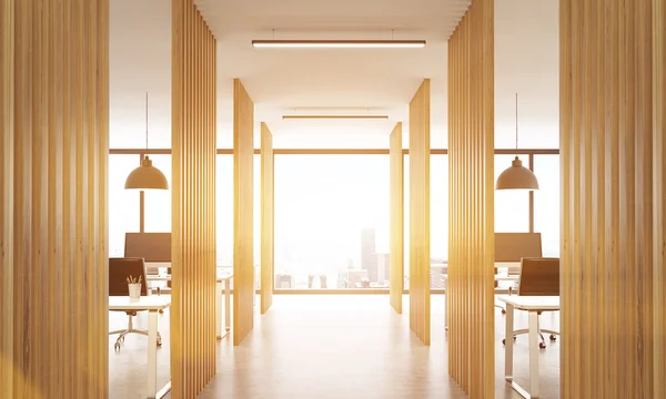 Відкритий офіс з сонячним світлом — стокове фото