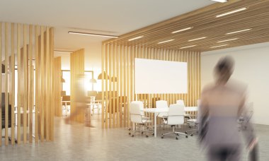 Açık ofiste bulanık işadamları