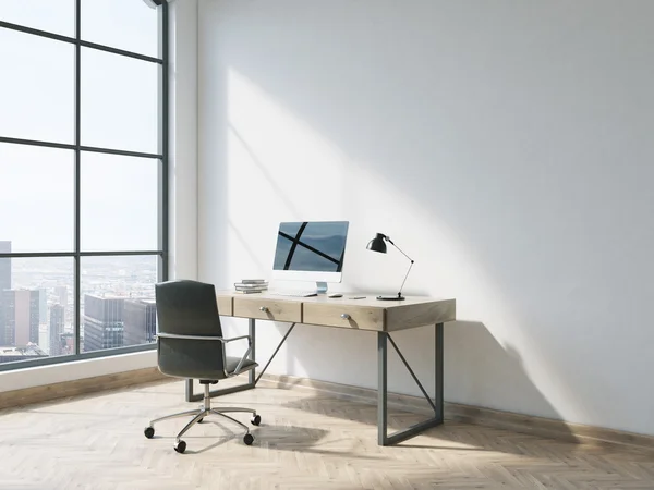Oficina minimalista con lugar de trabajo — Foto de Stock