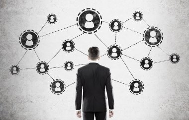 İşadamı sosyal ağ