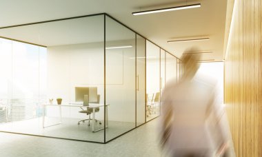 Ofiste bulanık adam