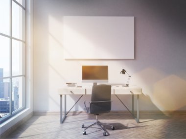 Boş posterli ofis iç