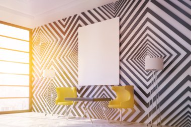 Güneş ışığı ile modern iç tasarım