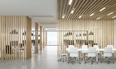 Toplantı alanı olan açık ofis