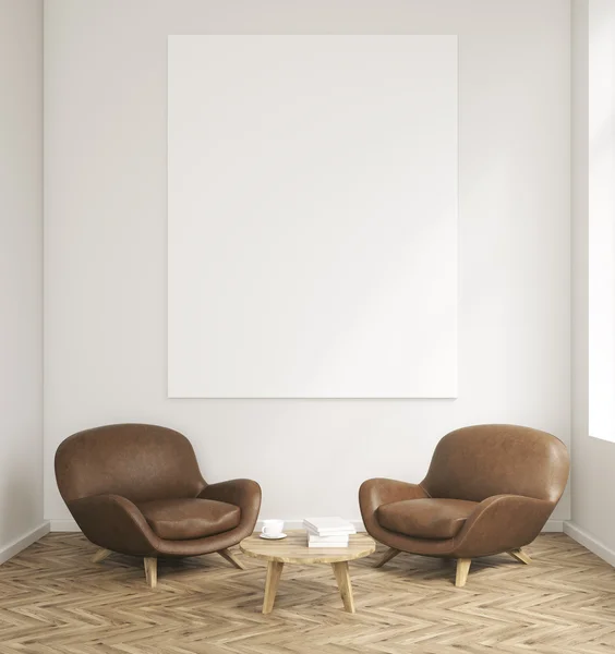 Room with armchairs and table — Stock Photo, Image