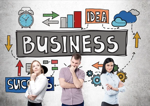 Business idea, teamwork and success — Stock Photo, Image