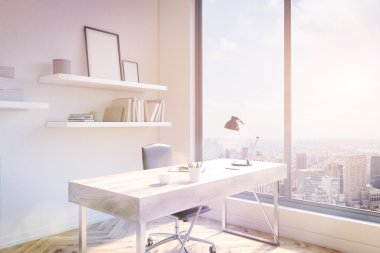 Office çalışma alanı sideview tonlama
