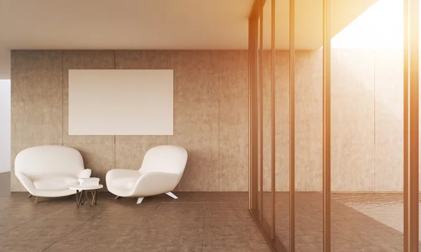 Moderne woonkamer met meubilair. — Stockfoto