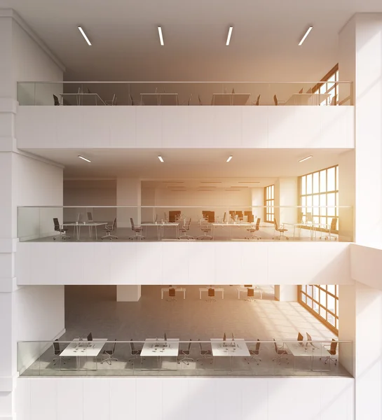 Flera våningar kontor byggnad interiör — Stockfoto
