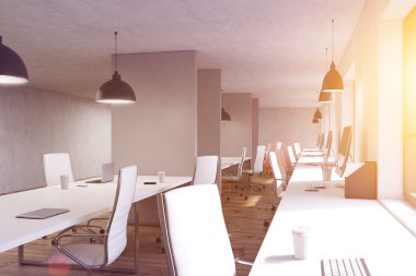 Çok sayıda çalışma masaları ile Office coworking
