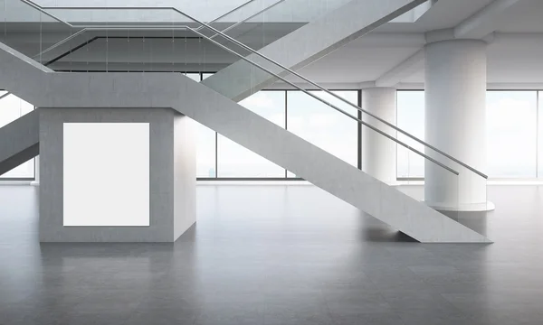 Treppe im modernen Büro überquert. — Stockfoto
