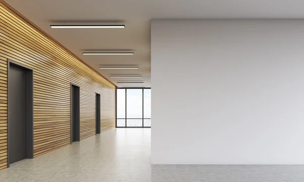 Office lobby with white wall — Stock Photo, Image