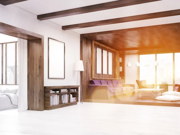Comfortabele woonkamer met zonlicht — Stockfoto